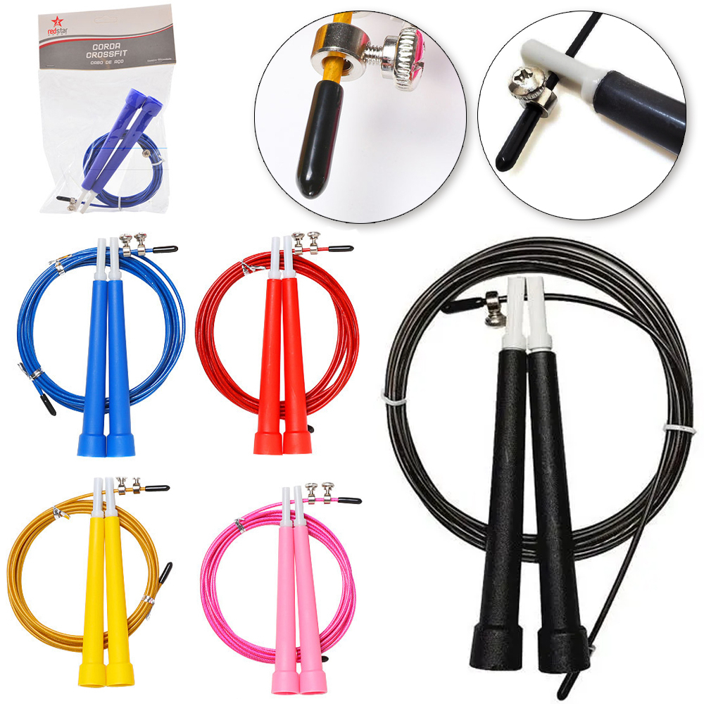 Corda de Pular Crossfit Aço 3m Rolamento Speed Profissional em Oferta na Shopee