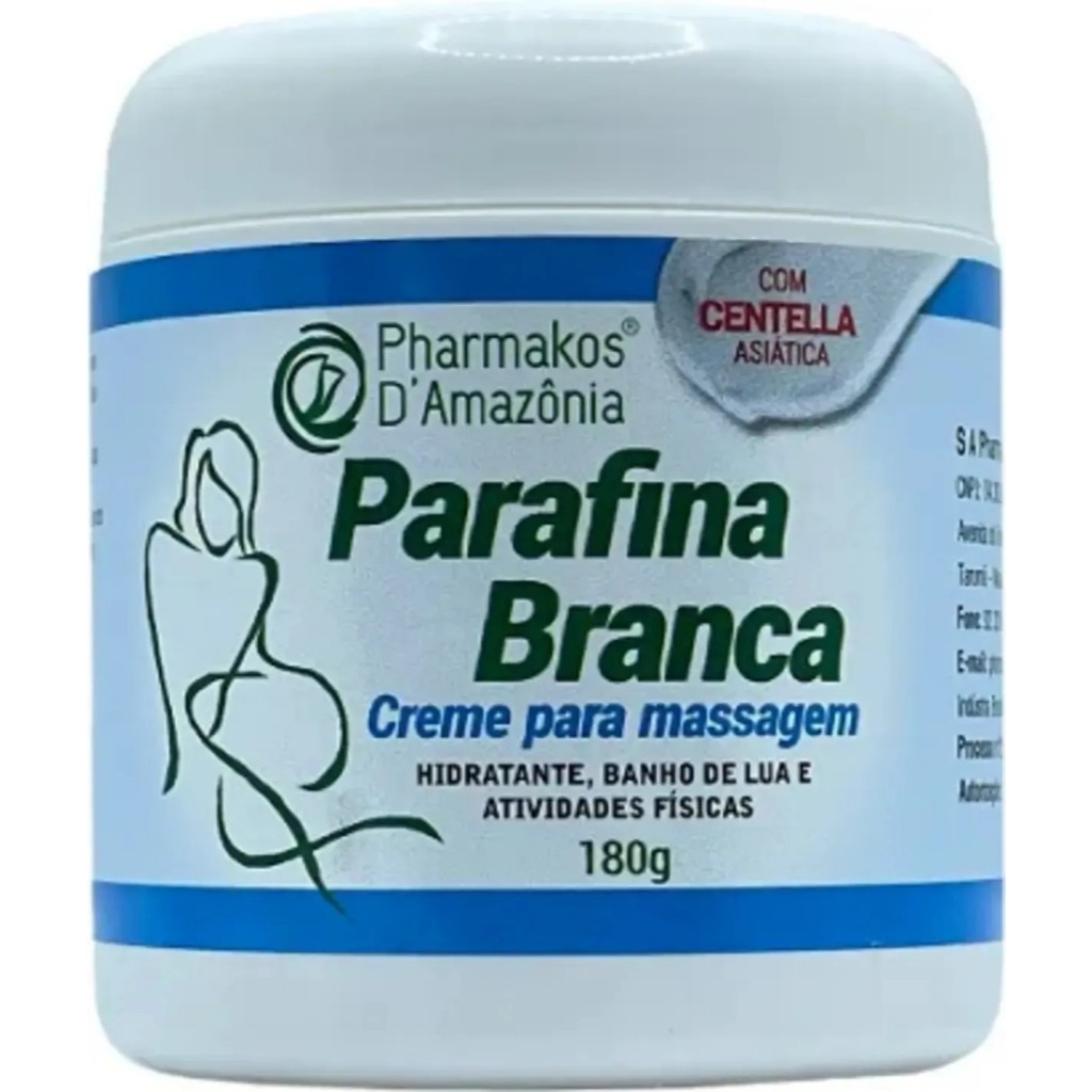Creme para Massagem Parafina Branca 180 gr