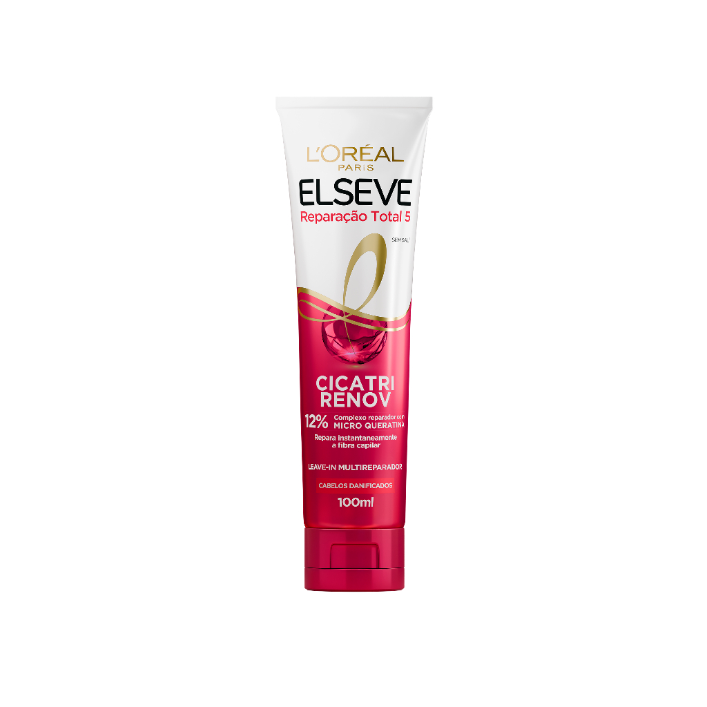 Leave-In Elseve Reparação Total 5 Cicatri Renov 100ml em Oferta na Shopee