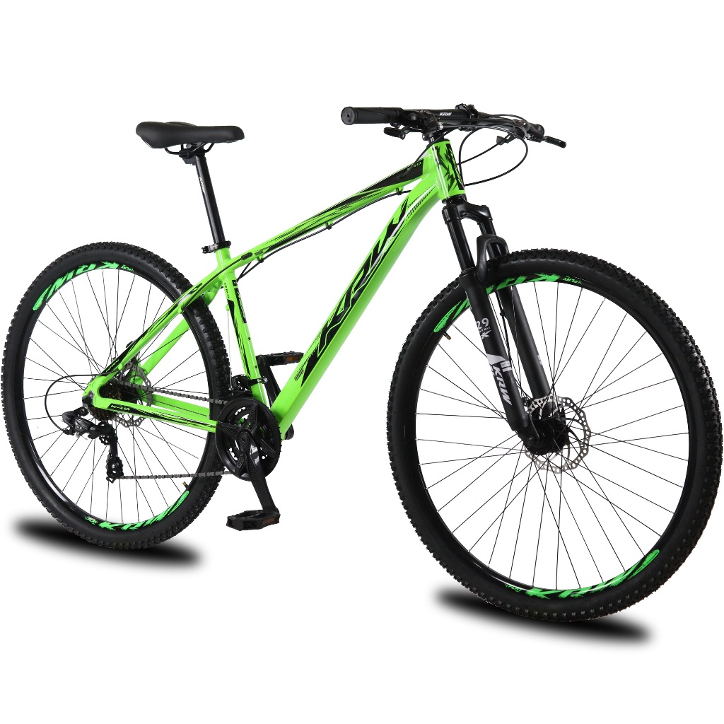 Bicicleta aro 29 KRW Alumínio 24 Velocidades Marchas Freio a Disco Suspensão dianteira Mountain Bike KR1