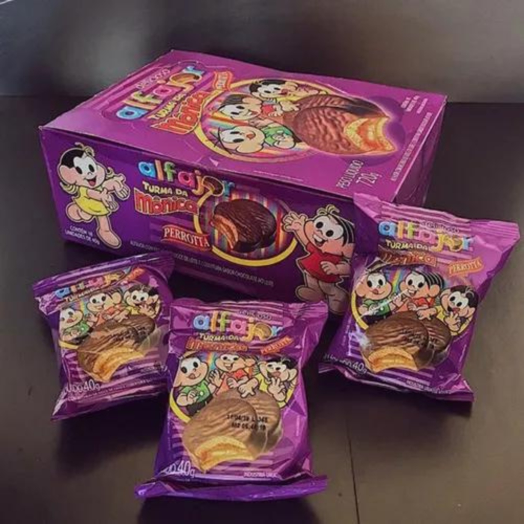 Cx 18 Un De Alfajor Da Mônica Original Doce De Leite