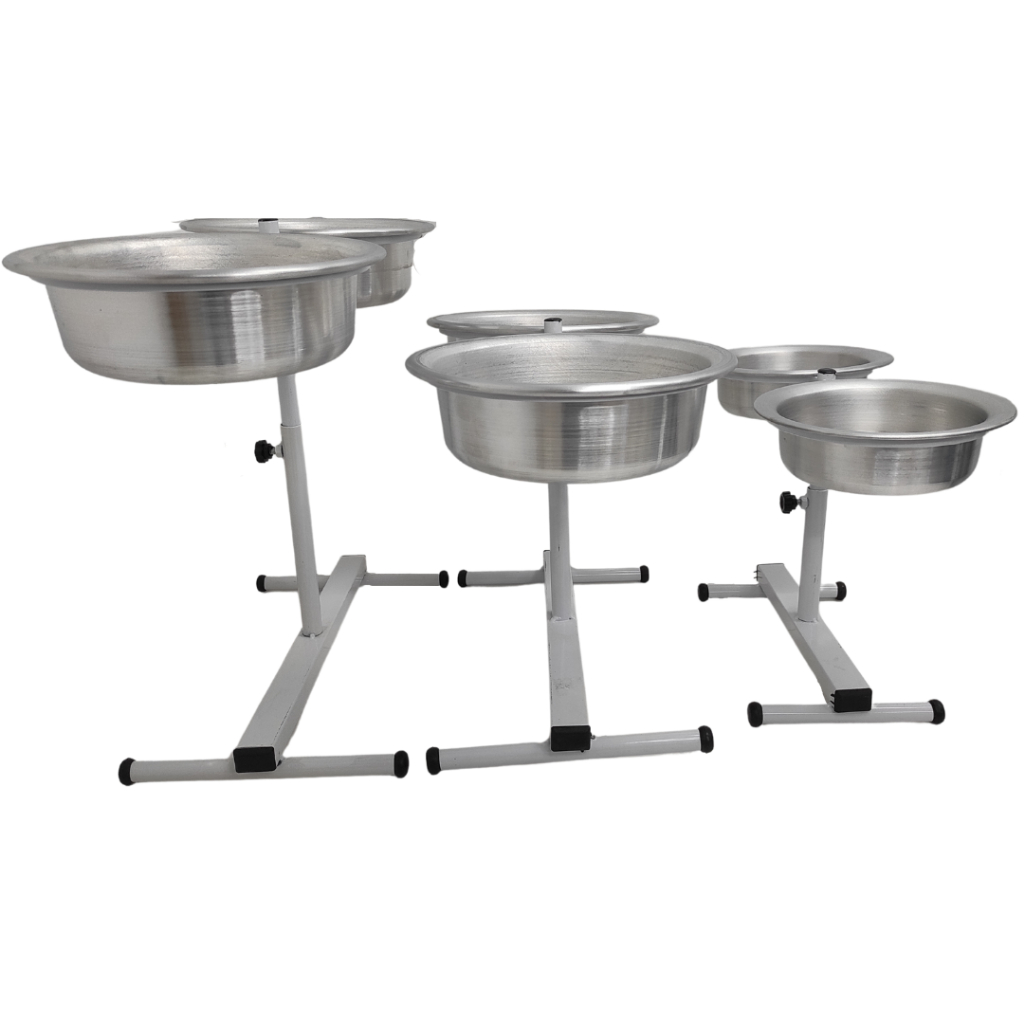 Comedouro Bebedouro Duplo Alumínio Ajustável Regulável Cachorro Postura em Oferta na Shopee