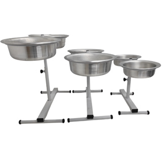 Comedouro Bebedouro Duplo Alumínio Ajustável Regulável Cachorro Postura em Oferta na Shopee