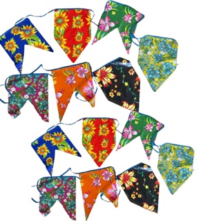 Festa Junina, Bandeirinhas de Chita em Plástico para um São João Inesquecível 6 mts. em Oferta na Shopee