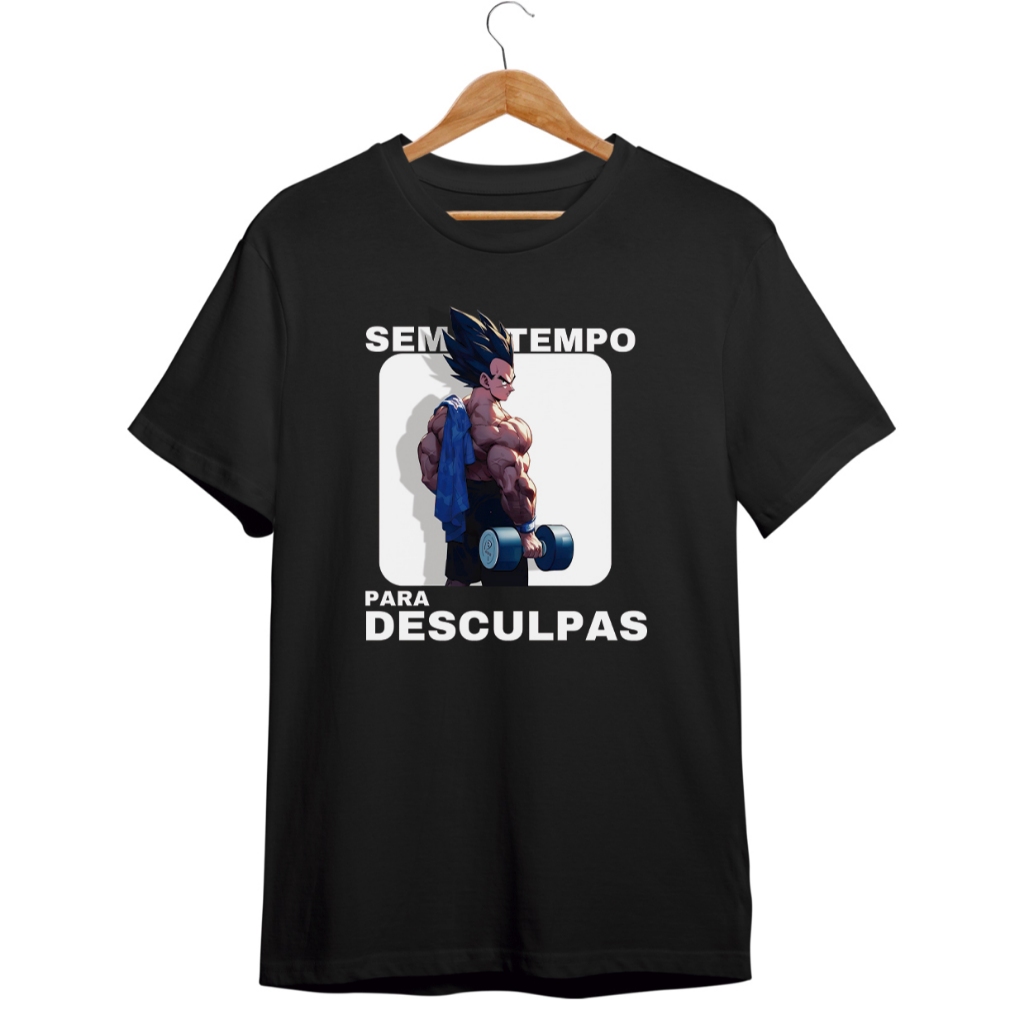 Camiseta Oversized Sem Tempo Para Desculpas Streetwear Academia Unisex 100% Algodão Leve Confortável