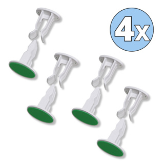 Kit 4 Un Trava Porta Fixador Prendedor Adesivo Parede Rodapé em Oferta na Shopee