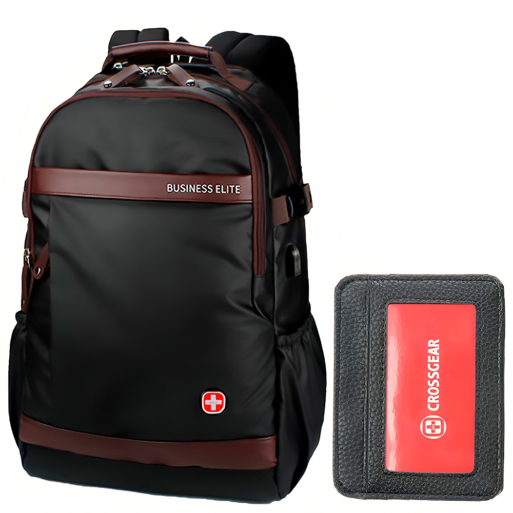 Kit Mochila Carteira Masculina Para Notebook Executiva Grande Reforçada