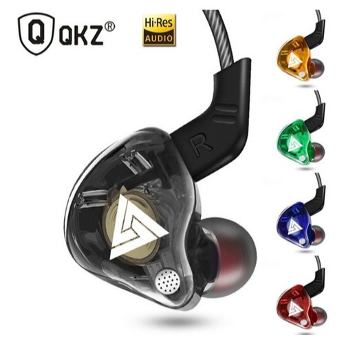 QKZ AK6 ARES Fones De Ouvido De Música 9D Baixo Pesado 3,5 mm Com Microfone Preto Branco Vermelho em Oferta na Shopee