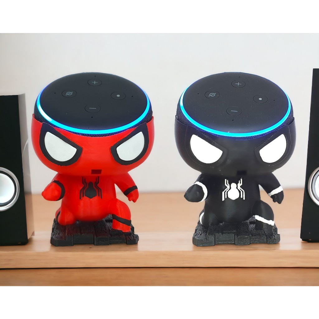 Suporte Alexa Echo Dot 3 Homem Aranha Spider Man Marvel - Presente, decoração criativa, stand Amazon