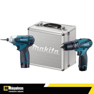 Combo Furadeira Parafusadeira Bateria 12v - Makita