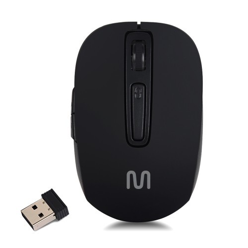 Mouse Sem Fio Recarregável 250mah 1600dpi Ajustável 6 Botões Preto Multi - MO277 em Oferta na Shopee
