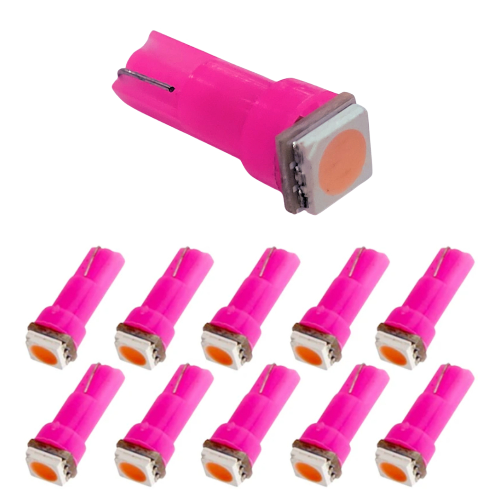 Kit 10 Lampada T5 1 Led Rosa Pink 12v em Oferta na Shopee