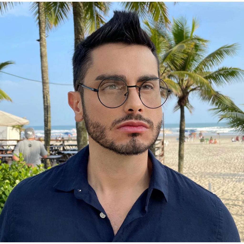 Óculos Armação Masculina Redonda Redonda John Lennon Harry Potter de Metal Lentes Sem Grau Loja x