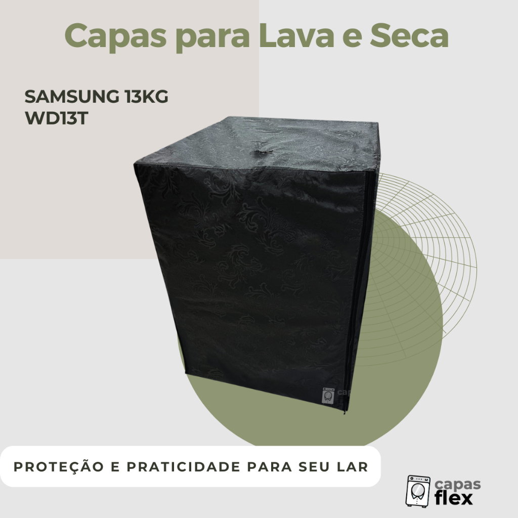 CAPA PARA LAVA E SECA SAMSUNG 13KG WD13T IMPERMEÁVEL FLEX