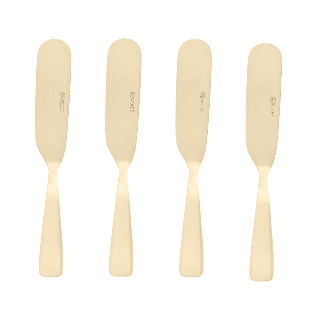 Kit 4 Espátulas Facas P/manteiga Patê Geleia Aço Inox Wolff em Oferta na Shopee