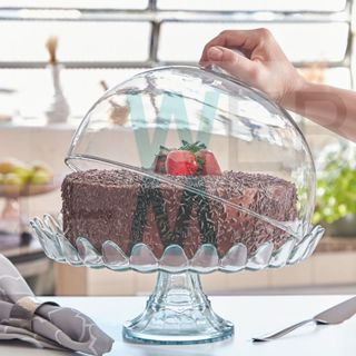Boleira com Pé e Tampa de Vidro Pétalas de Jasmin 32cm Vitazza Prato para Bolo, Doces, Sobremesas em Oferta na Shopee