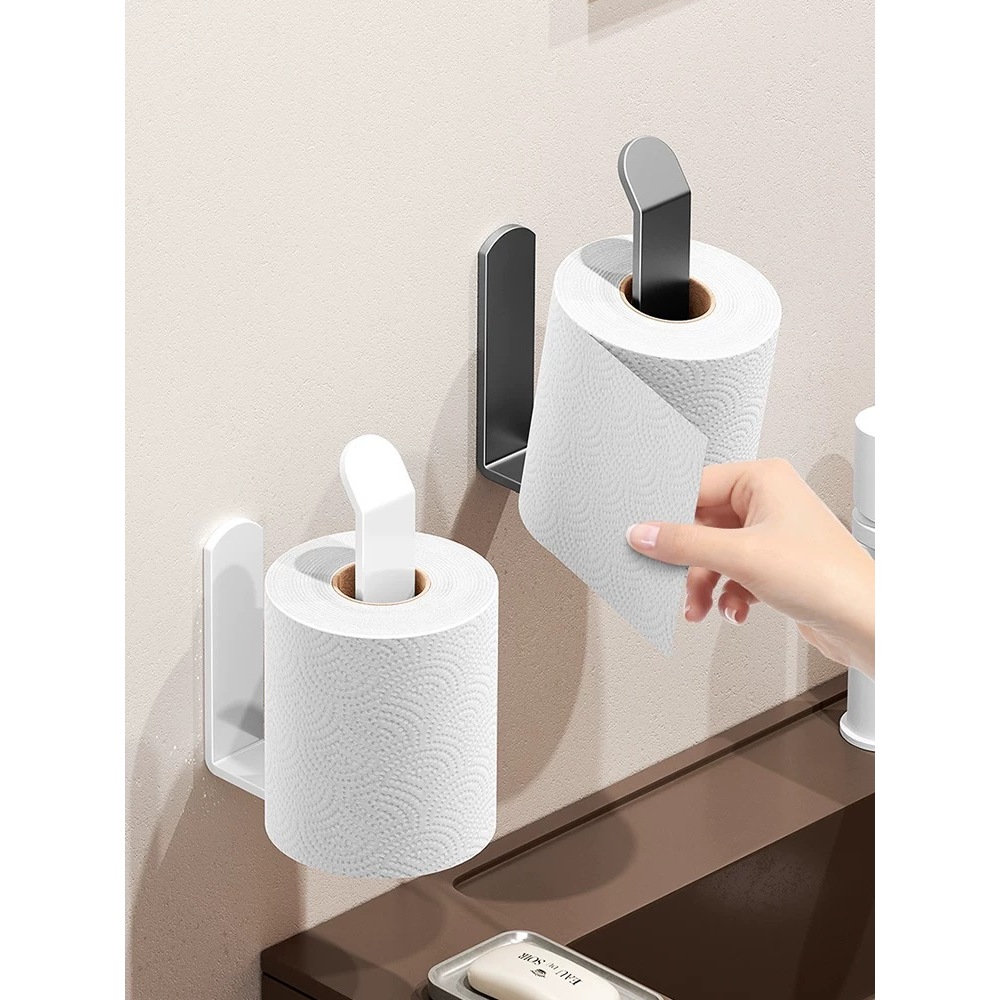 Porta Papel Higiênico - Suporte Acessórios para Banheiro - Preto - Cromado - Branco - Rose Gold - Prateleira e Acessórios -Decoração