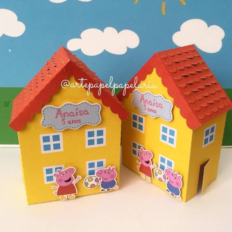 Lembrancinha Casinha Peppa Pig Festa Kit 6 unidades em Oferta na Shopee