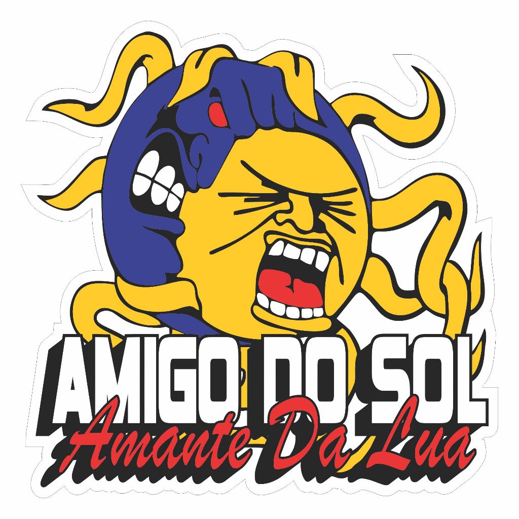 Adesivo Amigos do Sol Amantes da lua 10x10cm ou 20x20cm b002
