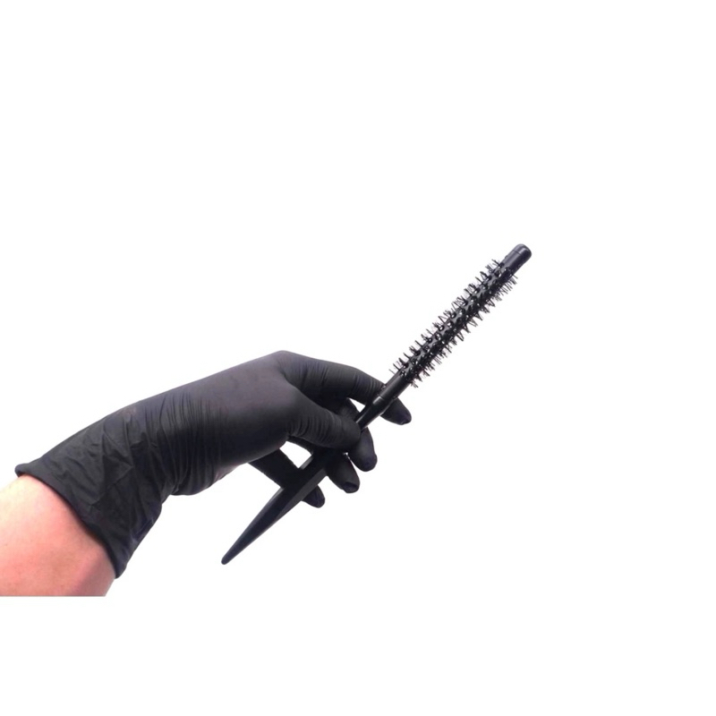 Escova Escovinha Ultra Fina Para Barbeiro Penteado Cerdas Nylon Metalizada Termica
