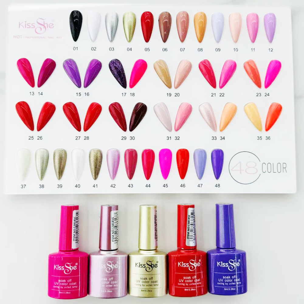 Kit 6 Esmaltes Kiss She 8ml  - 48 Cores sortidas