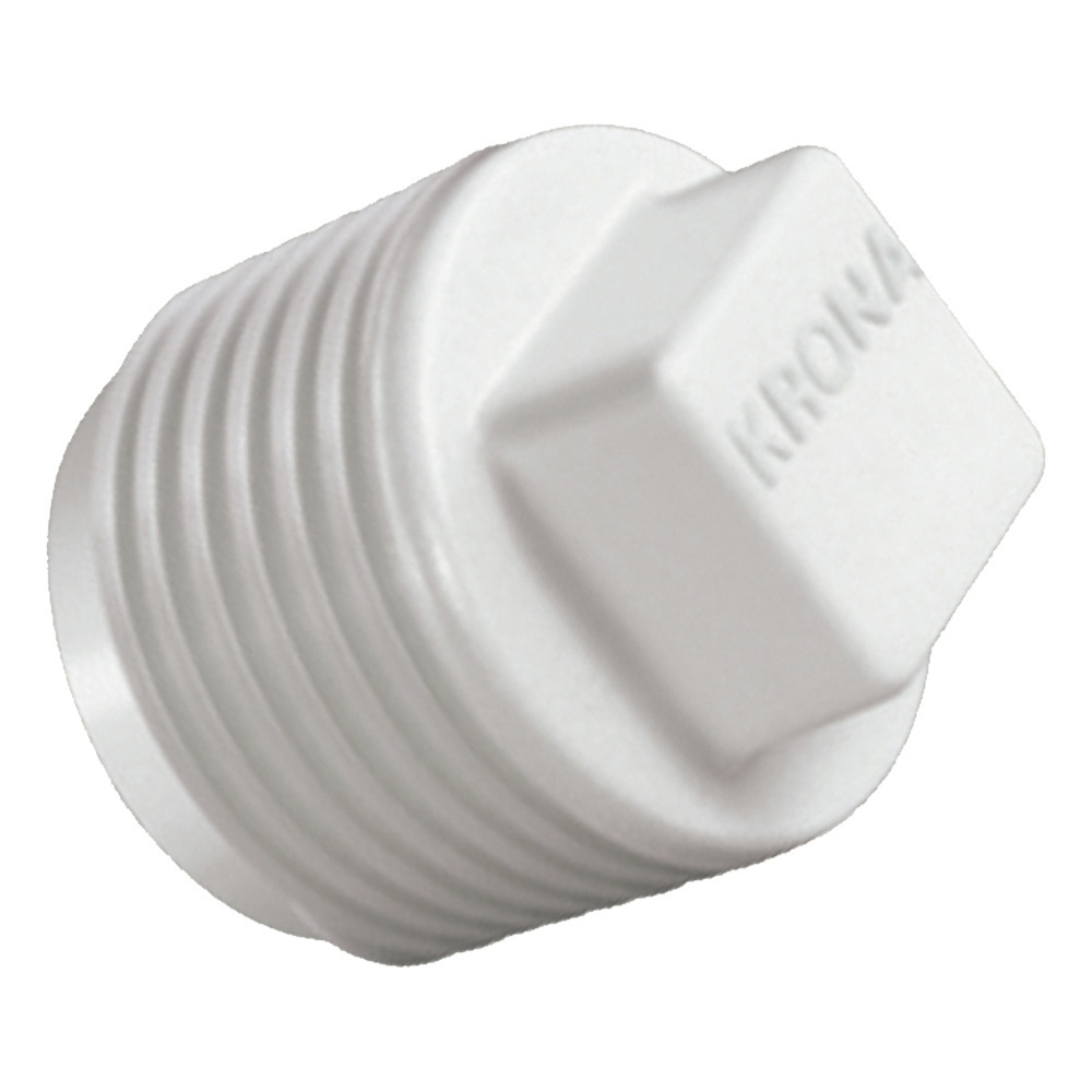 Plug Tampão Rosqueável de PVC branco 1/2 ou 3/4 1 unidade ou kit Krona ou Amanco