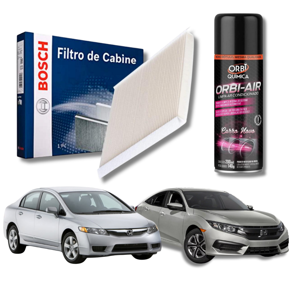 Filtro De Cabine Ar Condicionado Bosch New Civic 2007 À 2015 + Spray Higienizador em Oferta na Shopee