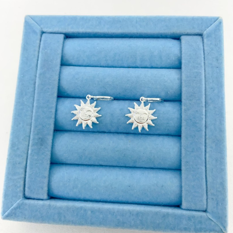 Mini Argola Sol - Brinco Feminino Praiano Verão Banhado a Prata em Oferta na Shopee