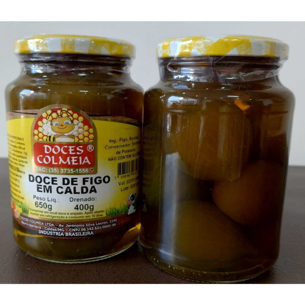 1 (UM) DOCE DE FIGO EM CALDA - VIDRO 650g - DRENADO 400g em Oferta na Shopee