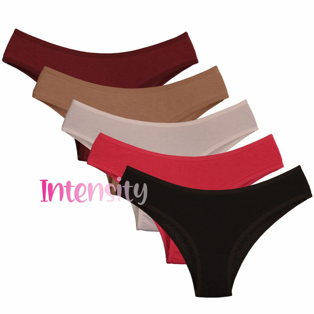 KiT 5 TANGA EM ALGODÃO CALCINHA LISA FEMININA EM COTTON