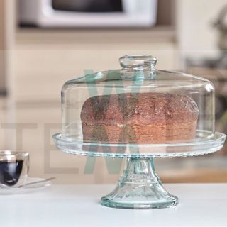 Boleira de Vidro com Pé e Tampa Vitazza Prato 28cm para Bolo, Doces, Sobremesas, Decoração em Oferta na Shopee