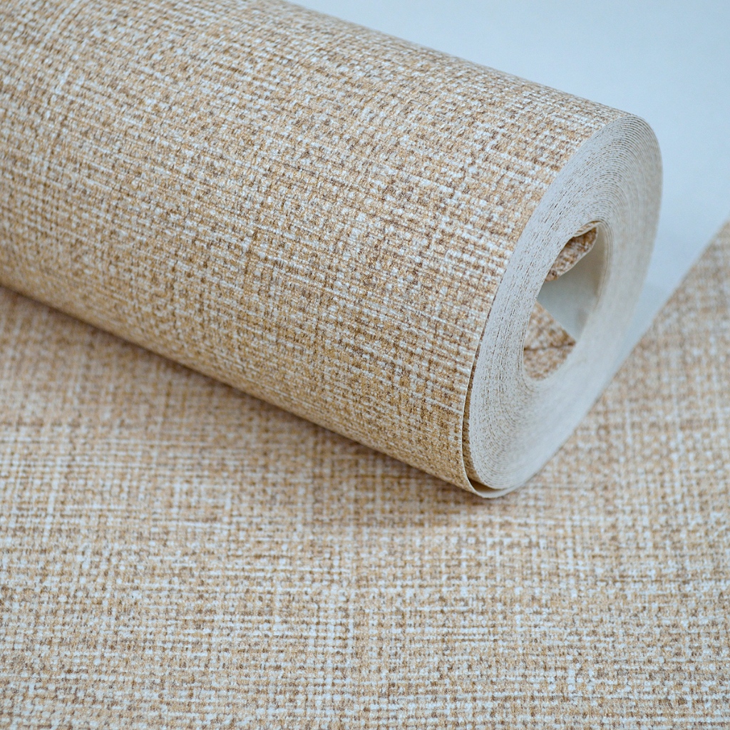 Papel de Parede Importado Textura Alto Relevo Linho Tons de Bege - Rolo 10 metros x 53cm de largura - Cola Inclusa em Oferta na Shopee