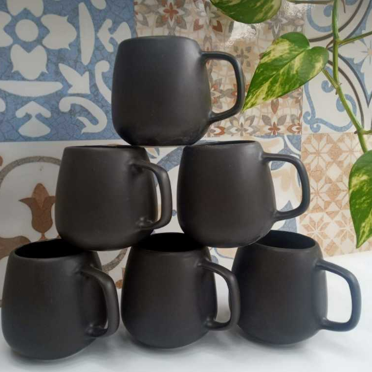 Caneca Xicara 150ml Bojuda Café Chá - Kit com 6 Xicara Bojuda Cafezinho Medio