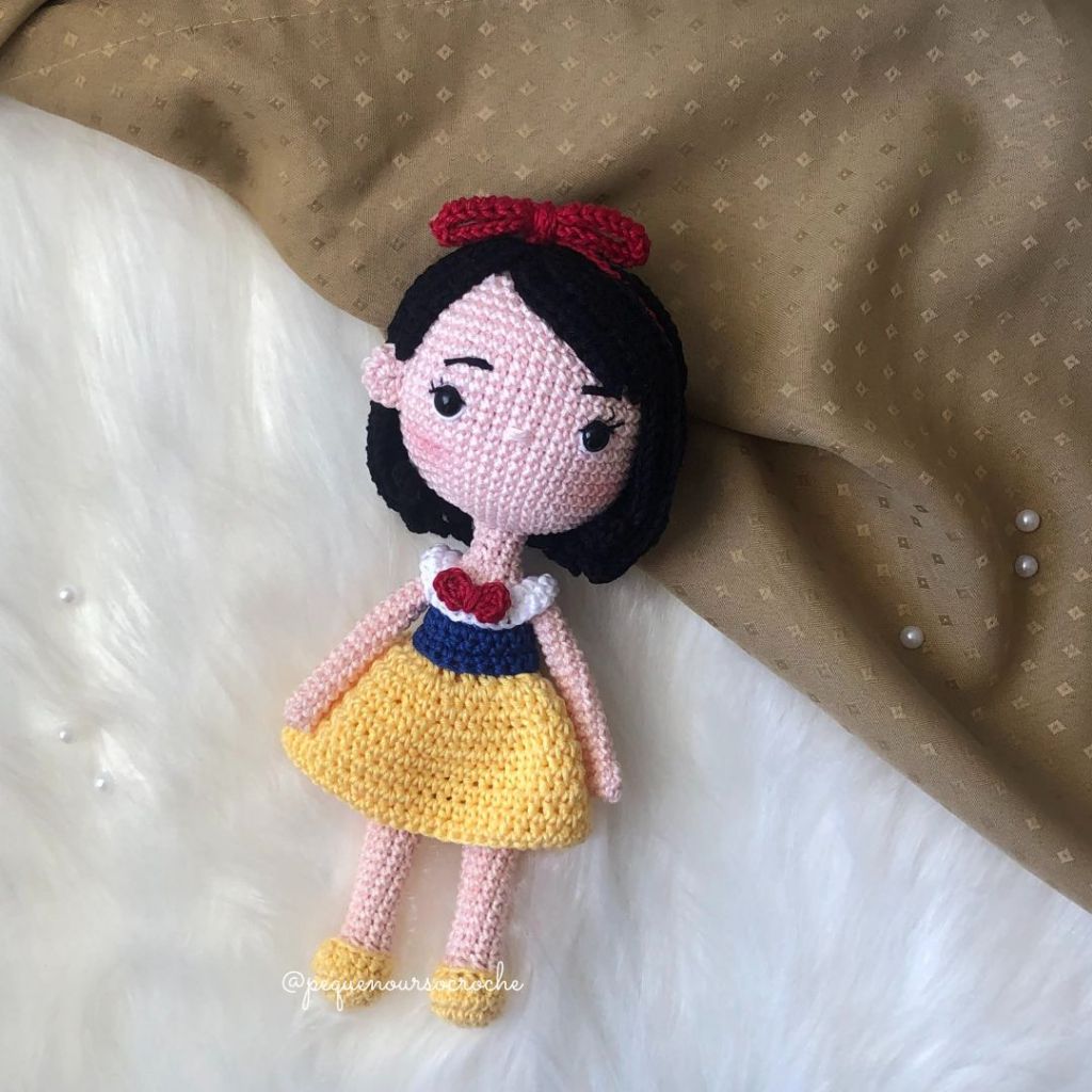 Detalhes do Princesas Disney Amigurumi