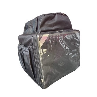 Bolsa Bag Mochila Térmica Pizza 45 litros Com Isopor branco Delivery Preta