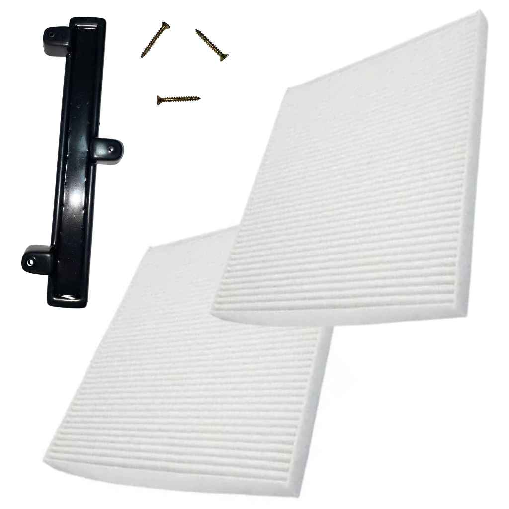 Kit 1 Tampa + 2 Filtro De Ar Condicionado Logan/Sandero 1.0 1.6 8 e 16v de 2010 Até 2013 CES2198 em Oferta na Shopee