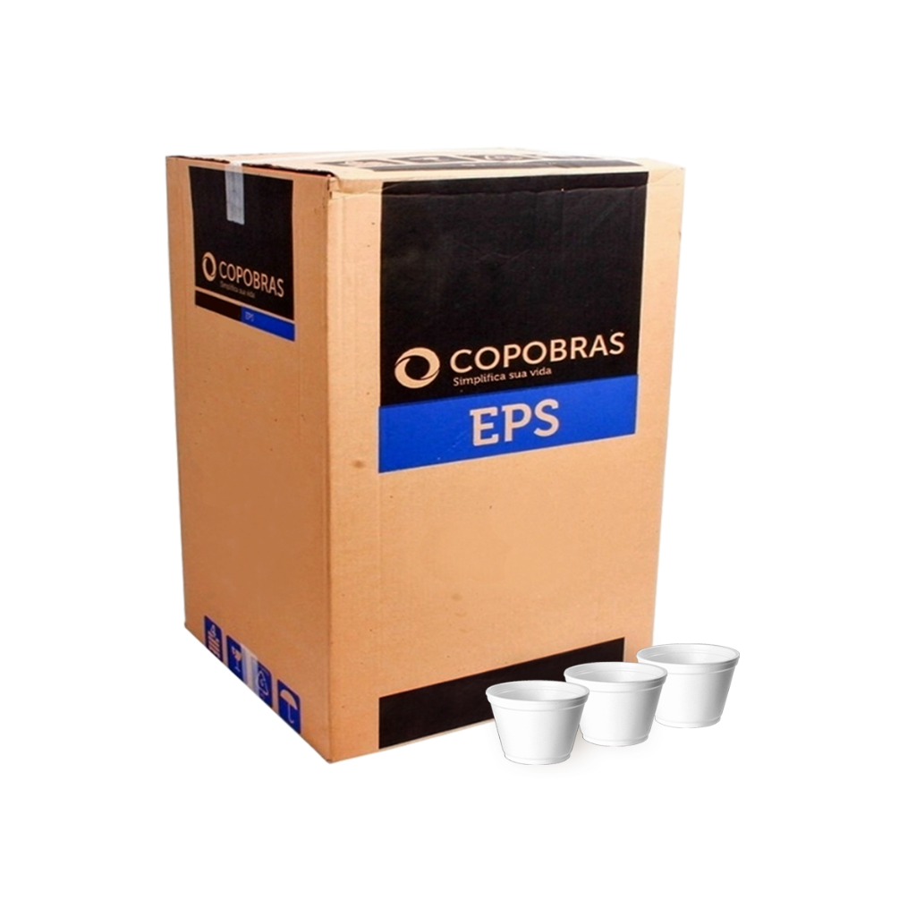 Pote Térmico Isopor 180ml Copobras Caldos Açaí 1000 Unidades