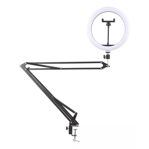 Ring Light Led Iluminador 26cm 10/12 Polegadas – 3 Temperaturas ou RGB + Braço Suporte Articulado Mesa em Oferta na Shopee