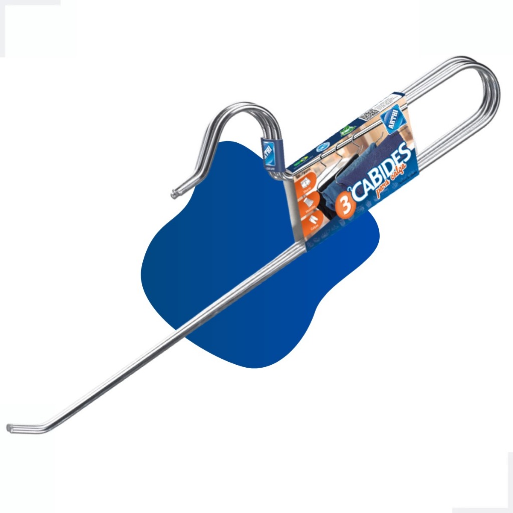 Kit 3 Cabides para Calca Jeans Short Bermuda Guarda Roupa Closet Resistente  Aco Cromado Arthi em Oferta na Shopee