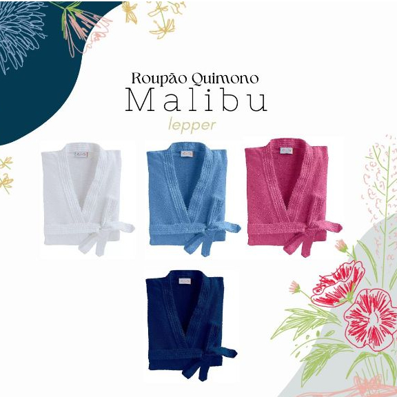 Roupao Felpudo Adulto Quimono Malibu Lepper
