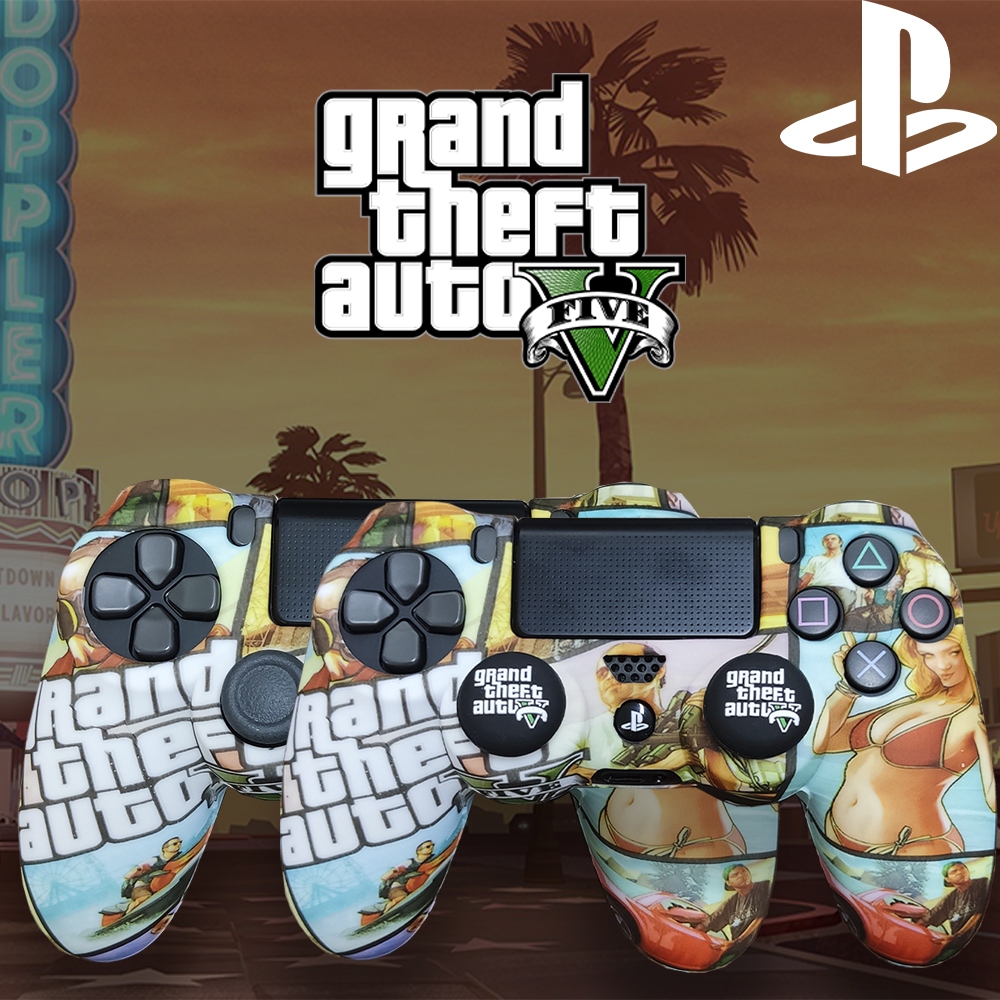 CAPA PROTETORA PARA PS4 DUALSHOCK 4 GTA V COM GRIP