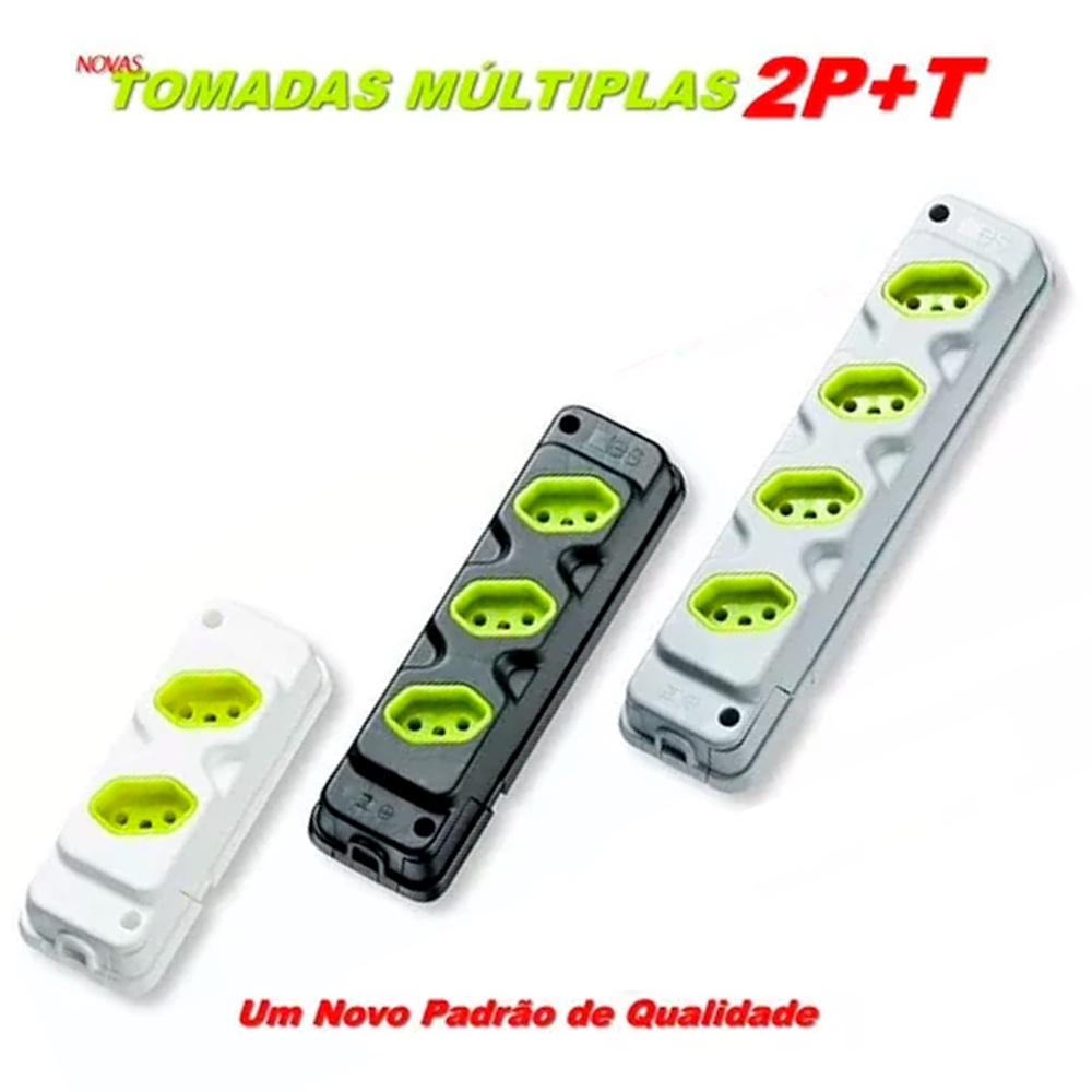 Tomada Em Barra Robust 2 Saídas 20A Tripolar P/ Extensão 2p + T Fiolux em Oferta na Shopee