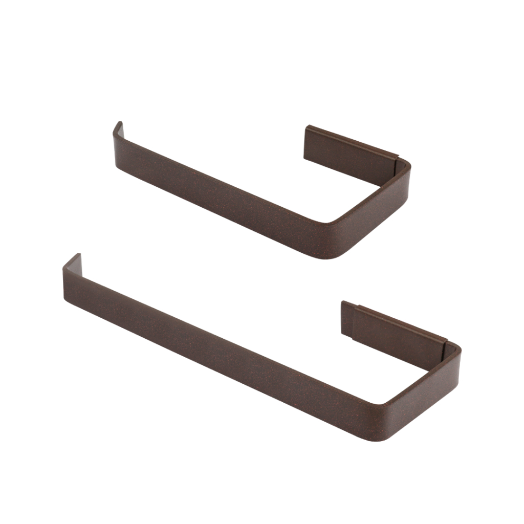 Kit Papeleira Porta Papel Higiênico + Porta Toalha Rosto Corten
