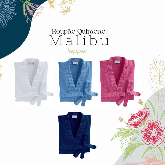 Roupão Felpudo Adulto Quimono Malibu Lepper