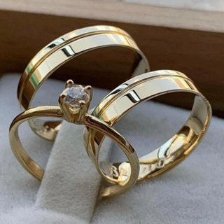 Par De Aliança Casamento Anel Solitário Noivado Lisa 6mm em Oferta na Shopee