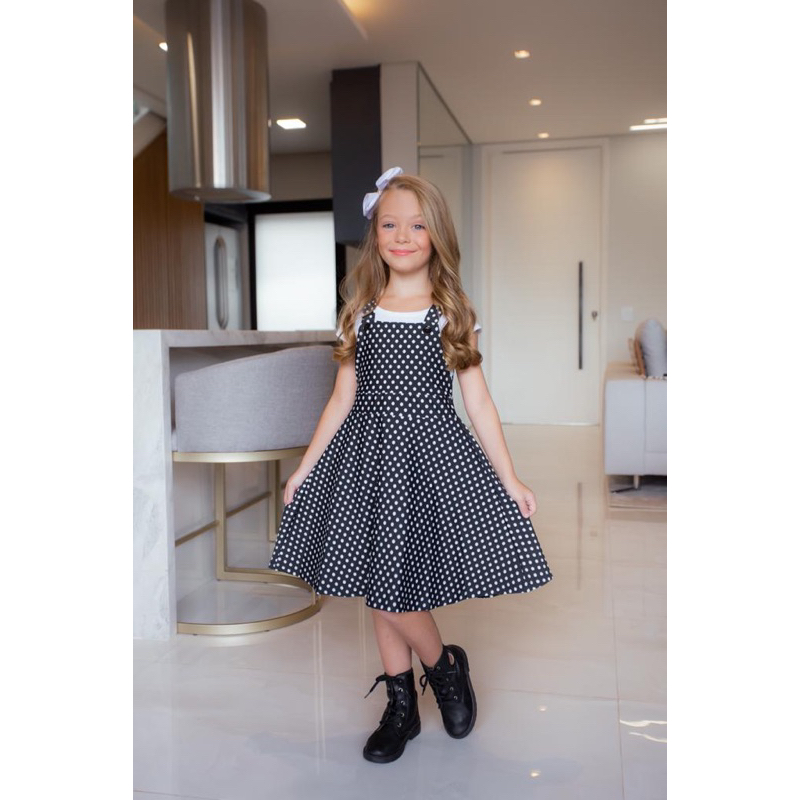 JARDINEIRA INFANTIL GODE RODADA MODA KIDS MENINA BLOGUEIRA