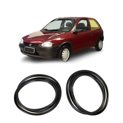 KIT 2 Borrachas Vidros Janela Lateral Traseiro Corsa 2 Portas 1994 Até 2002