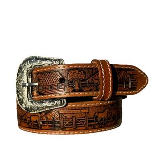Cinto Country Infantil 100% Couro Legítimo Fazendinha em Oferta na Shopee