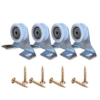 4 Roldanas Côncava 25mm com rolamento RDX18 Chapa Regulável para Trilho 