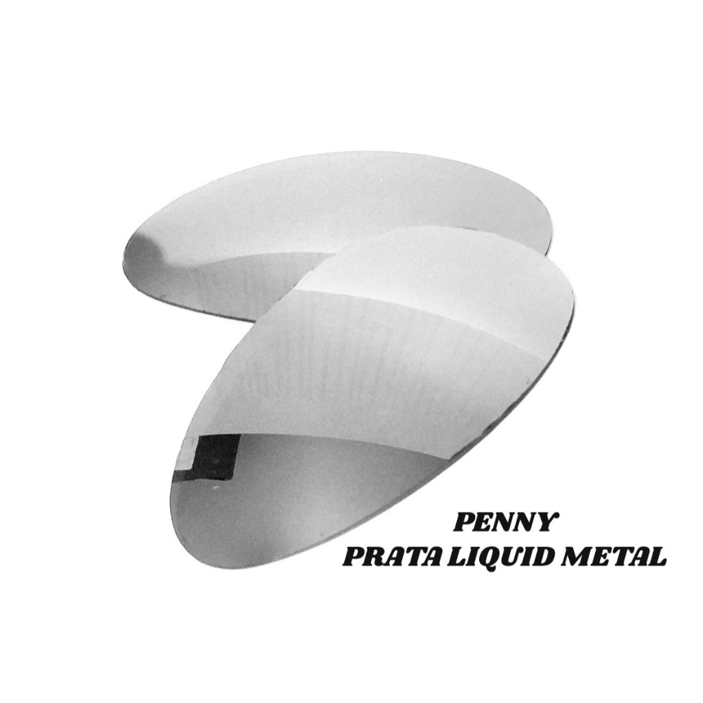 Lente Prata Liquid Metal Penny custon Espelhada Polarizada com Proteção Uv Uva 400